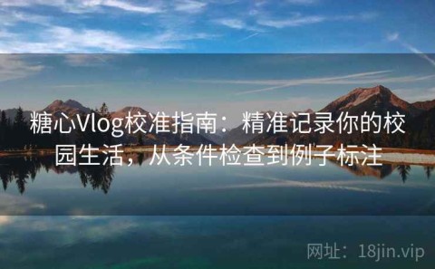 糖心Vlog校准指南：精准记录你的校园生活，从条件检查到例子标注