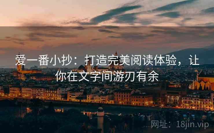 爱一番小抄：打造完美阅读体验，让你在文字间游刃有余