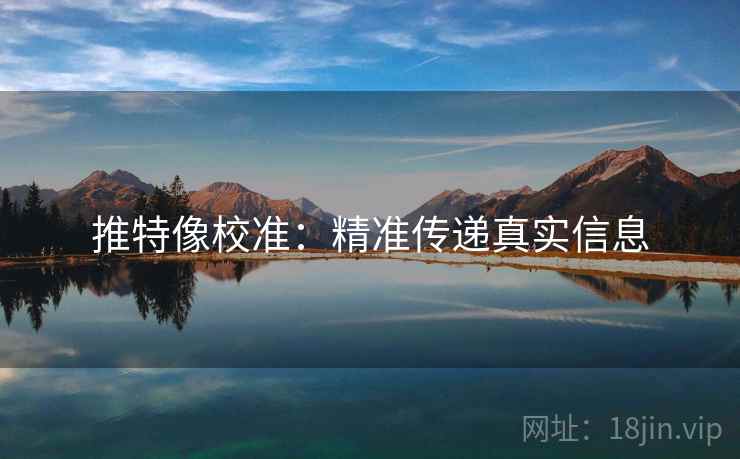 推特像校准：精准传递真实信息